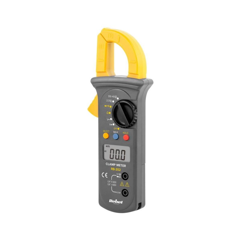Rebel TOOLS RB-202 kliešťový multimeter s digitálnym displejom a meracími klešťami