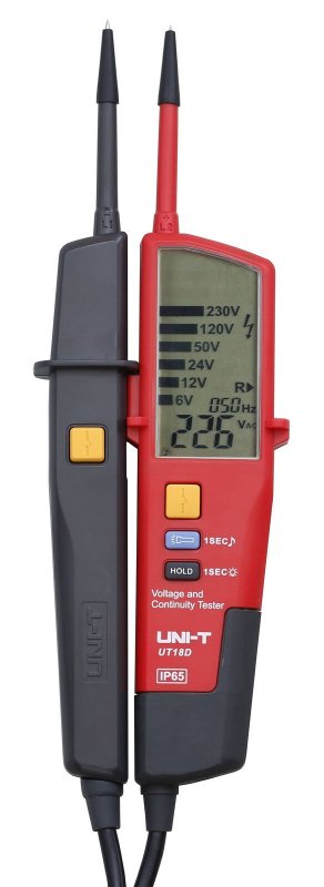 UNI-T UT18D testovacia sonda s LCD displejom, CAT IV 600 V, IP65, meracie rozpätie 6–690 V
