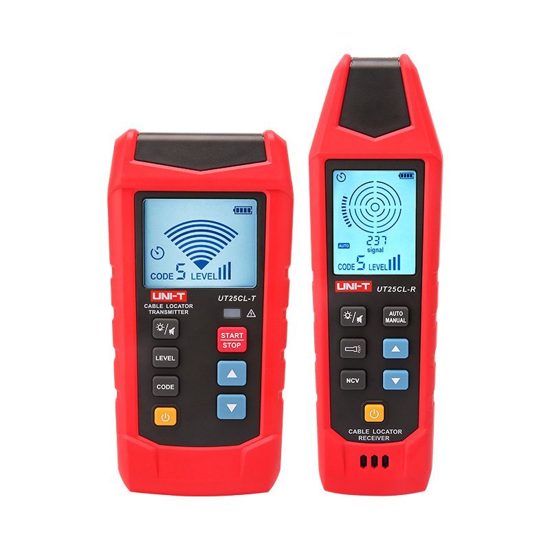 UNI-T UT25CL detektor káblov s vysielačom a prijímačom na vyhľadávanie a trasovanie káblov, rozsah napätia 8–480 V AC/DC