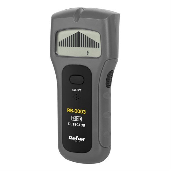 Rebel TOOLS RB-0003 detektor kovů a dřeva s LCD displejem pro detekci skrytých prvků ve stěnách