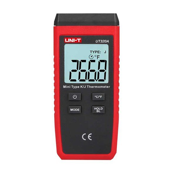 UNI-T UT320A digitálny kontaktný teplomer s teplotnou sondou typu K, displej s rozsahom merania -50 až 1300°C