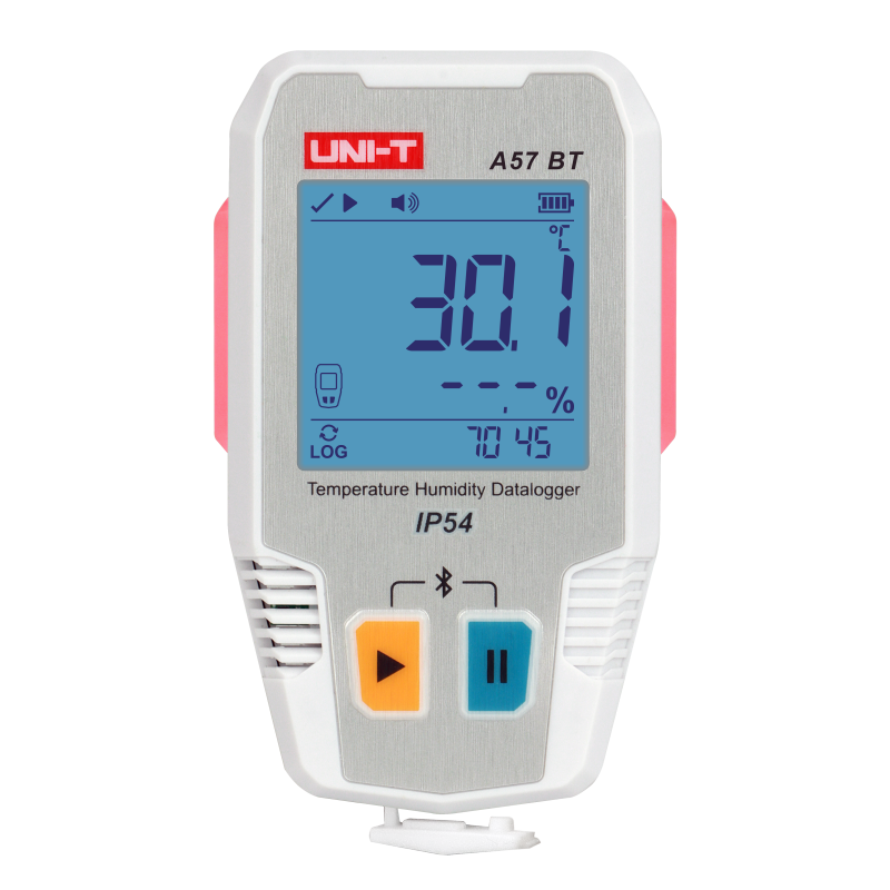 UNI-T A57 BT Datalogger teploty a vlhkosti s Bluetooth, vnitřním senzorem a magnetickým uchycením