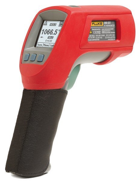 Fluke 568 Ex infračervený teploměr s LCD displejem a laserovým zaměřováním pro měření teplot do 800 °C