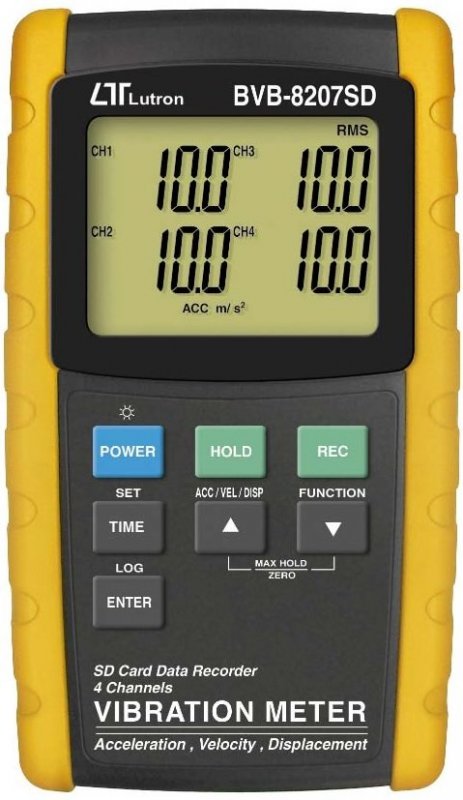 Lutron BVB 8207SD - Štyrikanálový meradlo vibrácií 200 m/s²