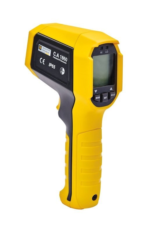 Chauvin Arnoux C.A 1860 bezdotykový teploměr s laserem, pistolové pouzdro, LCD displej, rozsah -35 až +450 °C