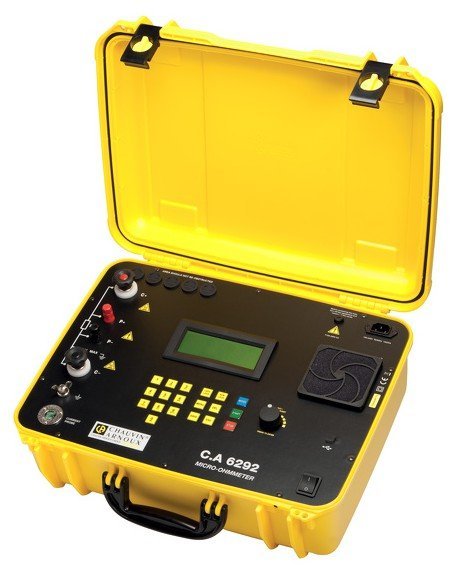Chauvin Arnoux C.A 6292 - Digitálny tester malých odporov so štyrvodičovou Kelvinovou metódou, testovací prúd do 200 A, krytie IP 54