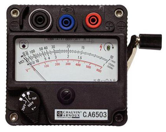 Chauvin Arnoux C.A 6503 - Analógový merač odporu izolácie 1000V