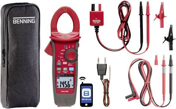 Benning CM 10-PV - Digitálne prúdové kliešte 0–600 A AC/DC