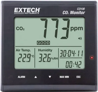 Extech CO100 - Měřič oxidu uhličitého 0 - 9999 ppm