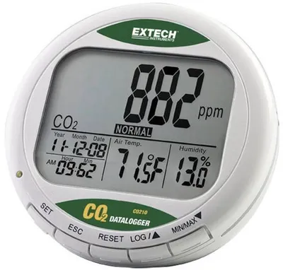 Extech CO210 - Meranie oxidu uhličitého (CO2), teploty a vlhkosť vzduchu 0 - 9999 ppm