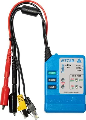 Gossen Metrawatt ET720 - Easytest 720 - generátor telekomunikačných vyhľadávacích signálov ochrana proti prepätiu 120 V AC/DC