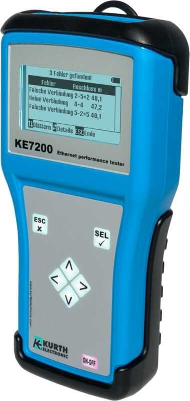 Gossen Metrawatt KE7200 - Tester výkonu Ethernetu TDR až 200 m