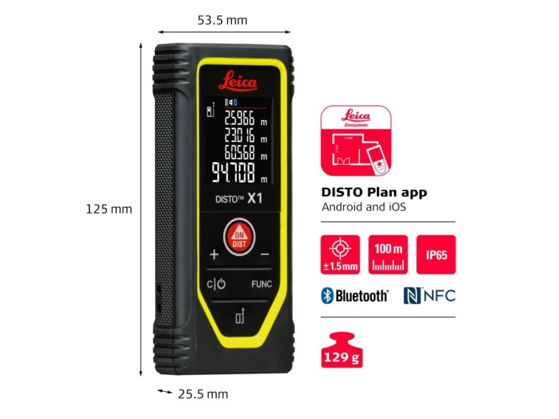 Leica Geosystems DISTO X1 - Laserový merač vzdialenosti 100 m
