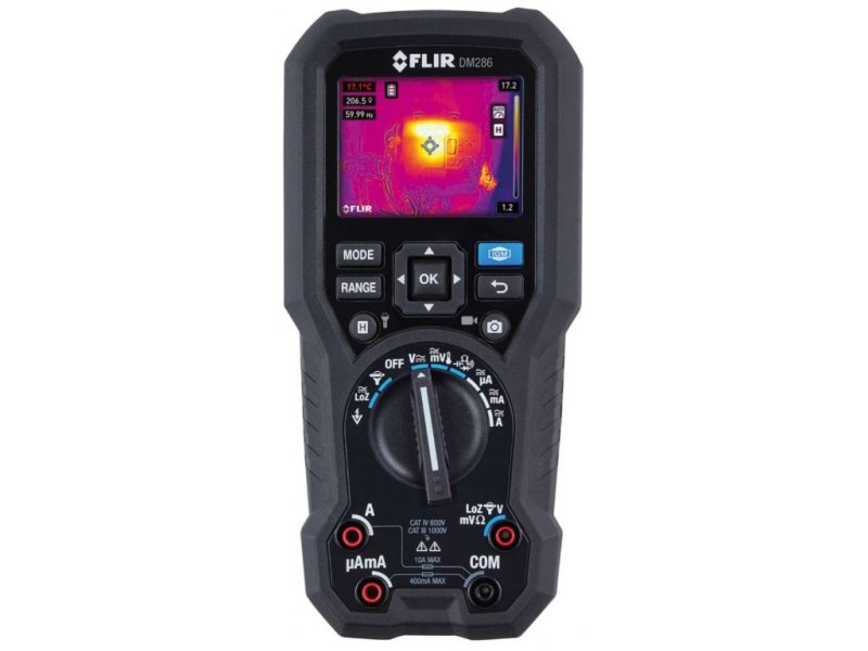 FLIR DM286 digitální multimetr s integrovanou termokamerou, displej 2,8", rozlišení 160×120 px, měření do 1000 V a -5°C