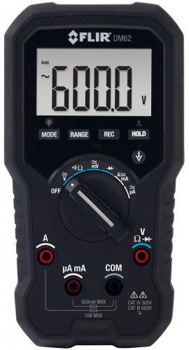 FLIR DM62 digitální multimetr s True RMS měřením, bezkontaktním detektorem napětí a CAT IV certifikací
