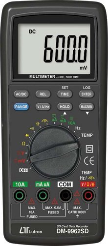 Lutron DM 9962 SD - ručný multimeter True-RMS s meraním RLC, LCD displejom 60 x 39,5 mm a záznamom na micro SD kartu