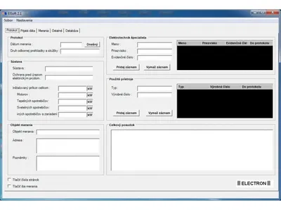 Electron ELSOFT 2.x - Softvér pre IZO 2500PC Softvér pre IZO 2500PC a IZO 1500PC