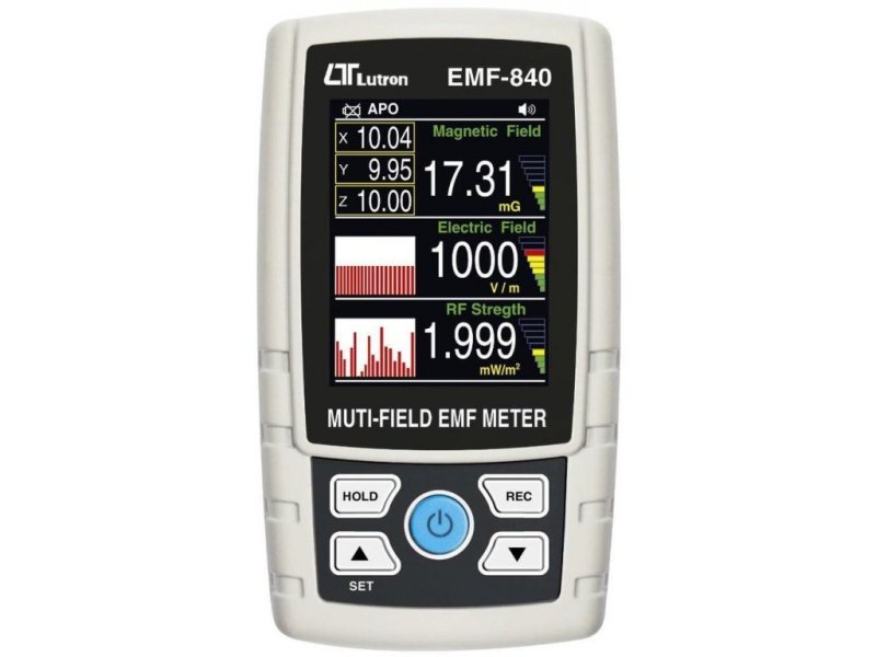 Lutron EMF-840 multifunkčný meradlo elektromagnetického poľa s 2,4" TFT LCD displej displejom, kompaktné prevedenie