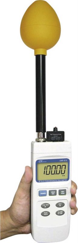 Lutron EMF 819 - merac elektromagnetického poľa s trojosovou sondou EP-05H, LCD displejom a tvrdým puzdrom