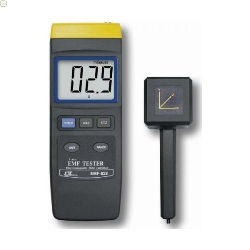 Lutron EMF 828 - 3D merac elektromagnetického poľa s vonkajšou sondou, rozsahy 20-2000 µT