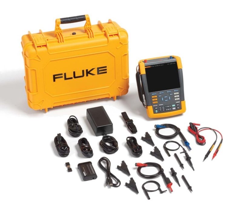 Fluke 190-204-III-S digitální přenosný osciloskop s čtyřmi kanály a LC displejem