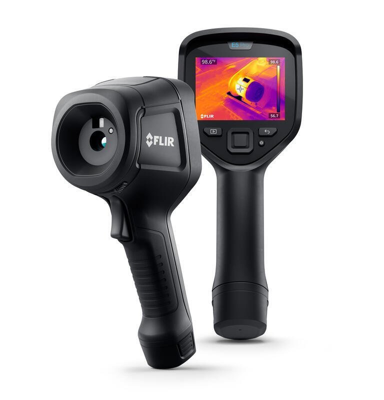 FLIR E5 PRO termokamera s dotykovou obrazovkou, 160Ă—120 rozlišenĂm, 5 MP vizuálnĂ kamerou a LED svĂtilnou