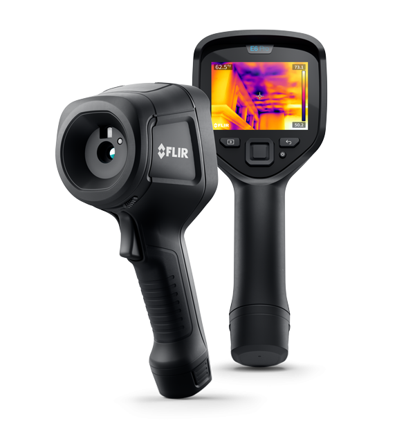 FLIR E6 PRO termokamera s dotykovĂ˝m displejem, 240Ă—180 IR rozlišenĂm a 5 MP vizuálnĂ kamerou