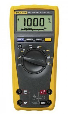 Fluke 177 digitálny multimeter s podsvietením displeja, meracími vodičmi a batériou
