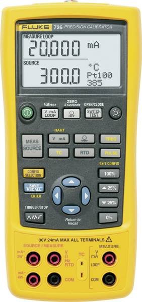 Fluke 726 multifunkčný procesný kalibrátor s LCD displejom, dva kanály, meranie napätia, prúdu, teploty a tlaku
