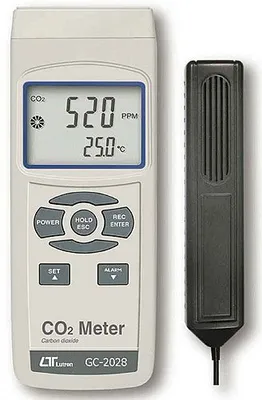 Lutron GC 2028 - Digitálny merač CO2 s teplomerom 0–4000 ppm CO2