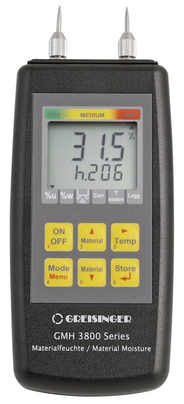 Greisinger GMH 3810 - Merač vlhkosti materiálov 4–100 %