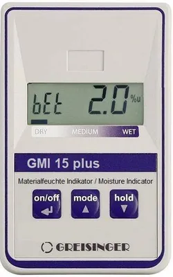 Greisinger GMI 15 plus - Indikátor vlhkosti dreva 0–30+ % (drevo)