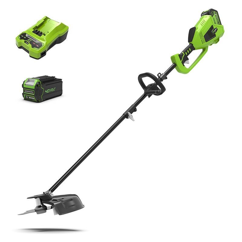 Greenworks GD40BCK4 40V vyžínač s řídítkovým držadlem, bezkartáčovým motorem a ocelovým kotoučem