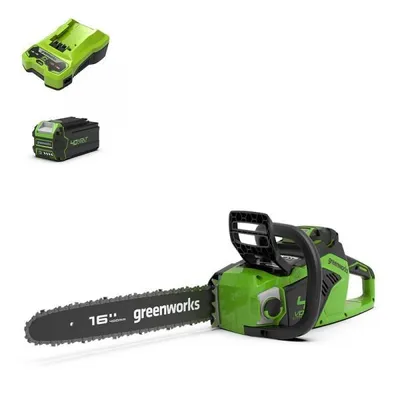 40V řetězová pila 40 cm Greenworks nabíječka GD40C
