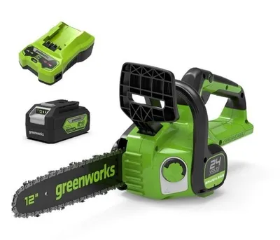 24V Greenworks GD24CS30K4 nabíječka sady řetězové