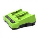 Greenworks 24V dvouslotová nabíječka 4A (G24x2UC4) - nabíjačka 24V/4A