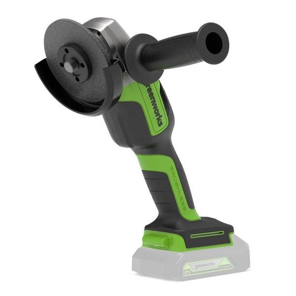 Greenworks GD24AG úhlová bruska 24V 125mm s bezkartáčovým motorem a boční rukojetí
