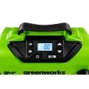 Mini kompresor 2v1 Greenworks G24IN 24V s LCD displejem, hadicemi a příslušenstvím