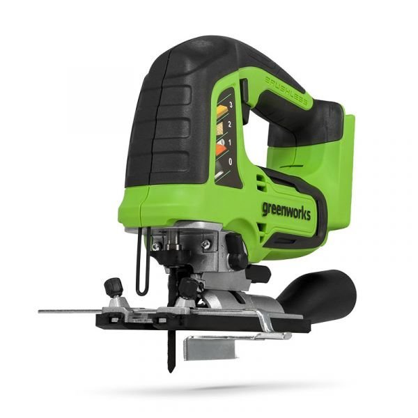Greenworks GD24JS 24V přímočará pila s bezkartáčovým motorem, ergonomickou rukojetí a LED osvětlením