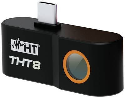 HT Instruments THT8 kompaktní infračervená kamera s USB-C připojením k Androidu, rozměry 50×30×20 mm