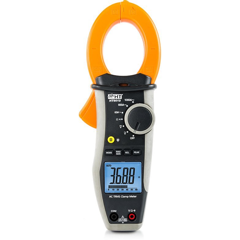 HT Instruments HT9019 klešťový multimetr s digitálním displejem a měřícími kabely