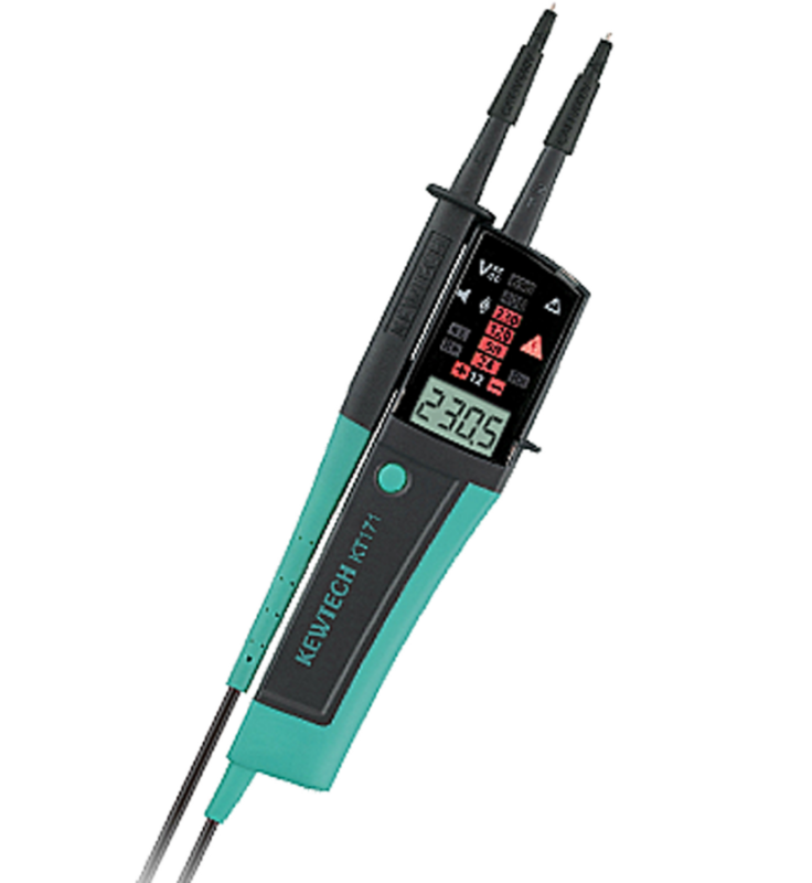 Kyoritsu KT 171 - Testovacia sonda napätia s LED a LCD displejom, ergonomická konštrukcia, rozsah 12~690V AC/DC