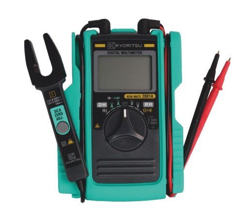 Kyoritsu KEWMATE 2001A digitálny multimeter s LCD displejom a otvoreným kliešťovým senzorom na meranie AC/DC prúdu do 100 A