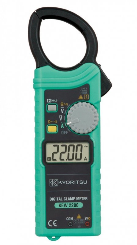 Kyoritsu KEW 2200 - digitálny kliešťový multimeter s meraním prúdu do 1000 A AC, napätia a odporu