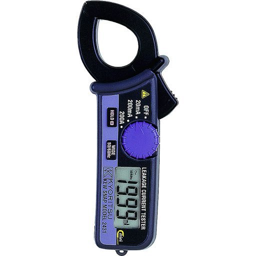 Kyoritsu KEW 2431 kliešťový ampérmeter s priemerom otvoru 24 mm na meranie únikových prúdov