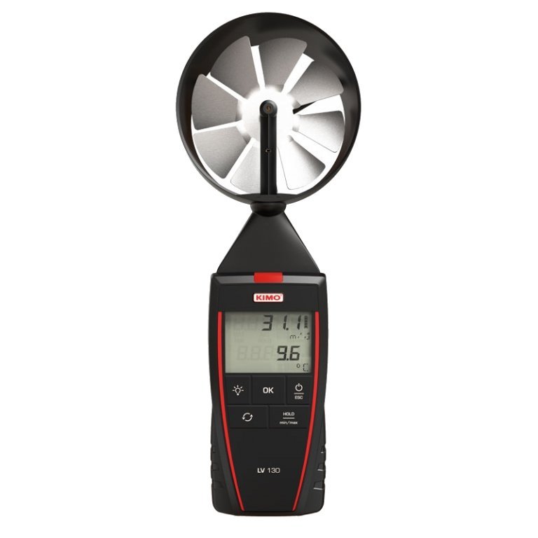 KIMO LV130 digitální anemometr s pevnou vrtulí pro měření rychlosti a průtoku vzduchu