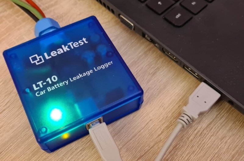 LeakTest LT-10 - Záznamník vybijacieho prúdu autobateria 5 mA–30 A vybíjanie