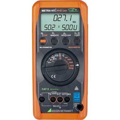 Gossen Metrawatt METRAHIT H+E CAR digitální multimetr s LCD displejem a měřicími kabely