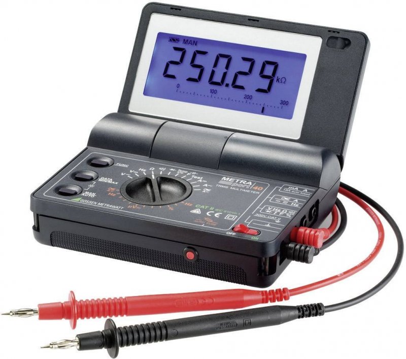 Gossen Metrawatt METRAPORT 40S digitálny multimeter s podsvietením displeja, bezpečnostnými vodičmi a Pás