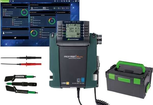 Gossen Metrawatt Starterpaket XTRA IQ - Kompletný startovací balík s testerom elektrických inštalácií a bleskozvodu, obsahujúci PROFITEST MXTRA IQ, adaptéry, svorky a príslušenstvo